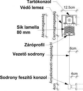 F lamella műszaki rajz